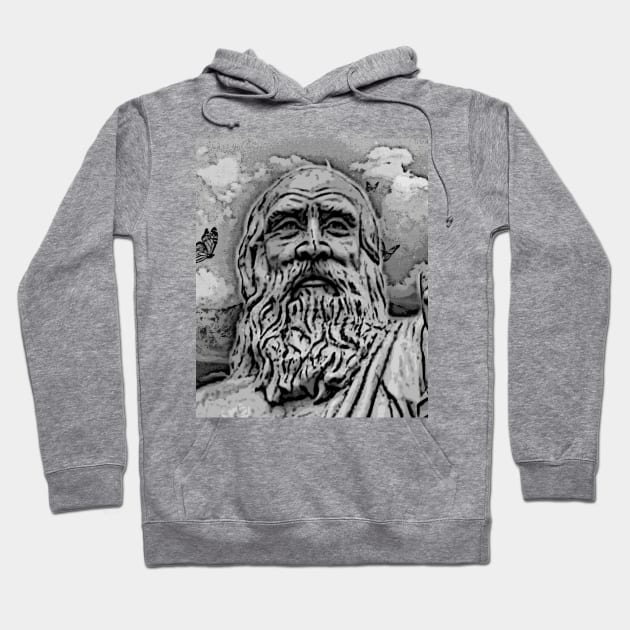 Diogenes Black And White Portrait | Diogenes Artwork Hoodie by JustLit